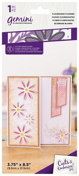 Gemini Flourishing Flowers Cut and Emboss Folder - Schneide- und Prägeschablone - 