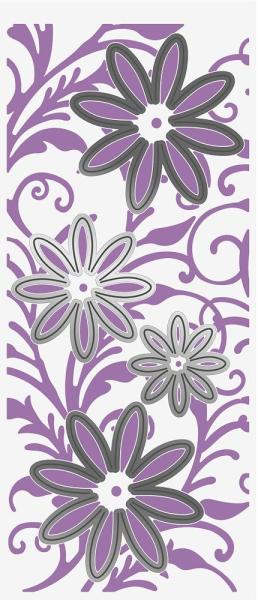 Gemini Flourishing Flowers Cut and Emboss Folder - Schneide- und Prägeschablone - 