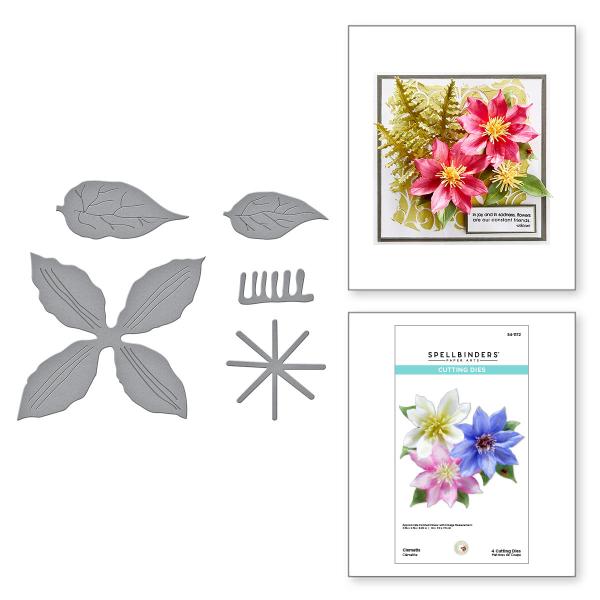 Spellbinders Die "Clematis Etched" Stanzschablone