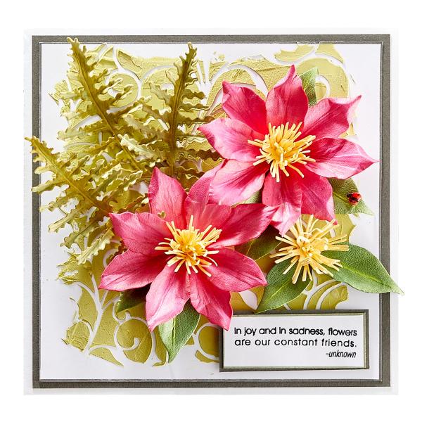 Spellbinders Die "Clematis Etched" Stanzschablone