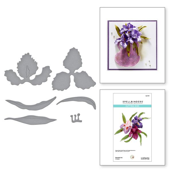 Spellbinders Die "Bearded Iris Etched" Stanzschablone