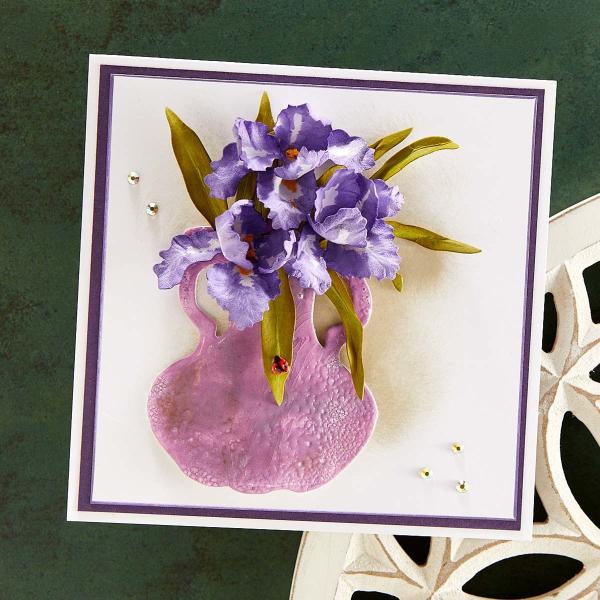 Spellbinders Die "Bearded Iris Etched" Stanzschablone