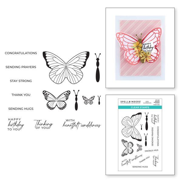 Spellbinders Stempelset "Butterfly Sentiments"
