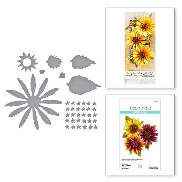Spellbinders Die "Sunflower and Ladybugs " Stanzschablone