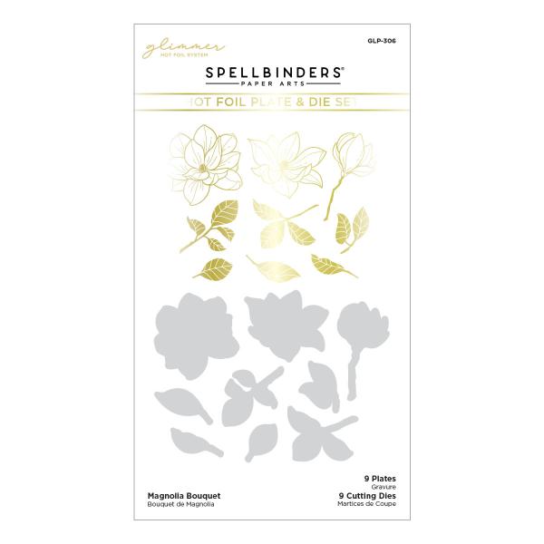 Spellbinders Hotfoil Plate - Magnolia Bouquet Glimmer