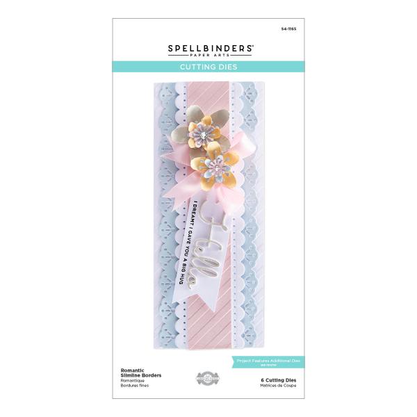 Spellbinders Die " Romantic Slimline Borders Etched" Stanzschablone