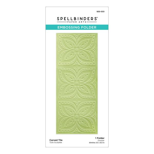 Spellbinders Embossingfolder "Carved Tile" - Prägefolder