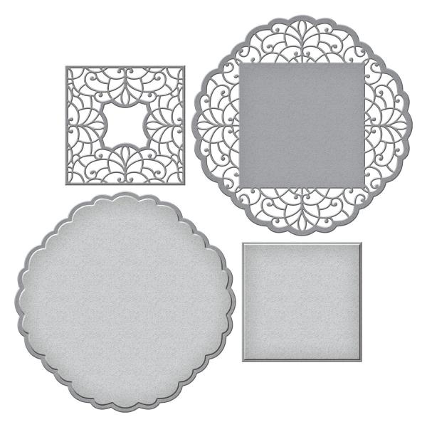 Spellbinders Die "Circle Meets Square " Stanzschablone