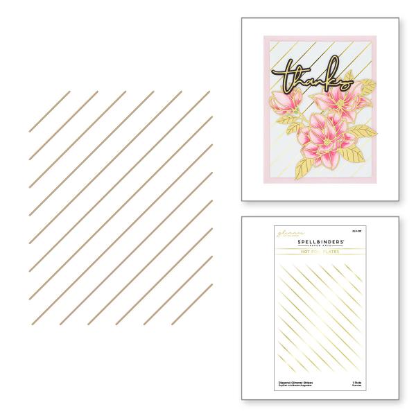 Spellbinders Hot Foil Diagonal Glimmer Stripes Glimmer