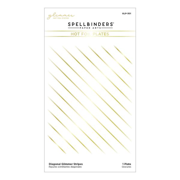 Spellbinders Hot Foil Diagonal Glimmer Stripes Glimmer