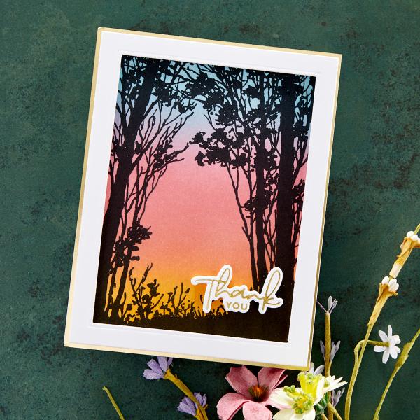 Spellbinders Stempelset "Forest Silhouette"