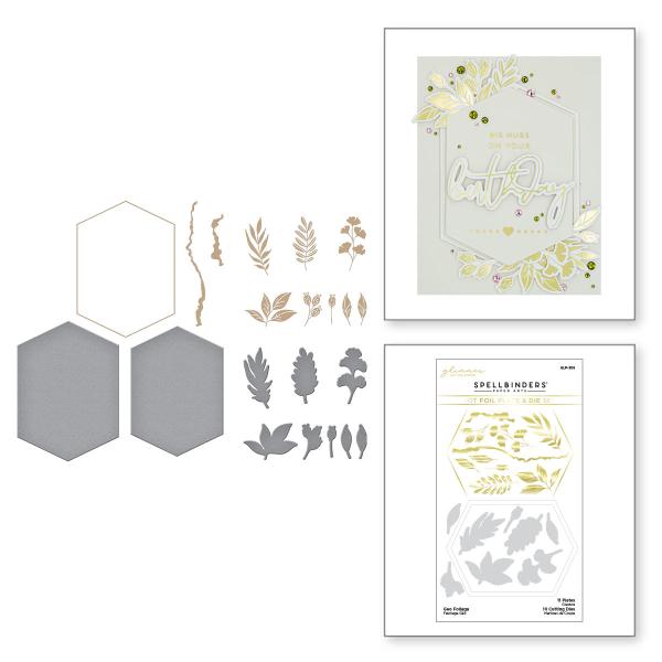 Spellbinders Hot Foil Geo Foliage Glimmer Hot Foil Plate & Die