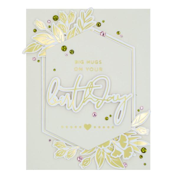 Spellbinders Hot Foil Geo Foliage Glimmer Hot Foil Plate & Die