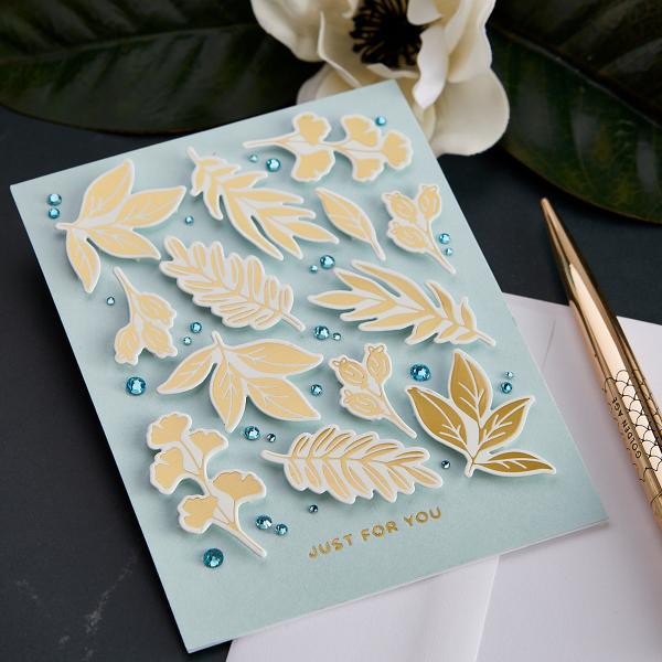 Spellbinders Hot Foil Geo Foliage Glimmer Hot Foil Plate & Die