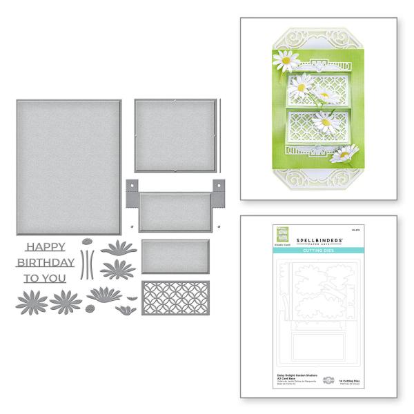 Spellbinders Die "Daisy Delight Garden Shutters A2 Card Base " Stanzschablone