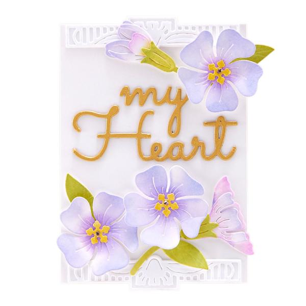 Spellbinders Die "Primrose Heart Façade " Stanzschablone