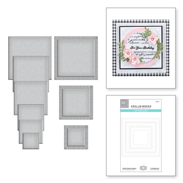 Spellbinders Die "Fluted Classics Squares Etched" Stanzschablone