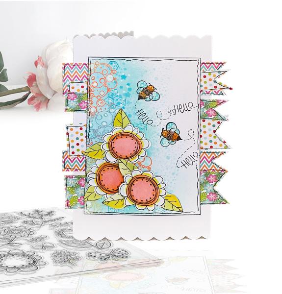 Polkadoodles Stempel "Hello Friend" Clear Stamp-Set