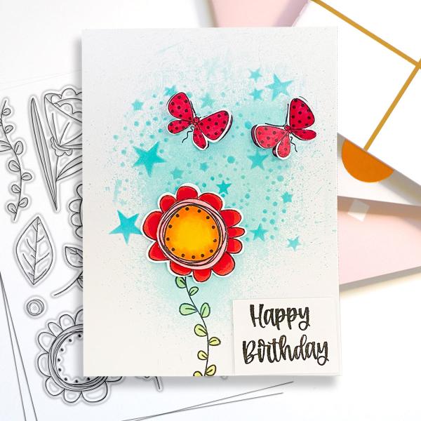 Polkadoodles Stempel "Hello Friend" Clear Stamp-Set
