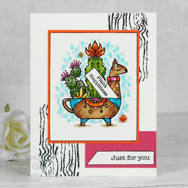 Woodware Llama Planter  Clear Stamps - Stempel 