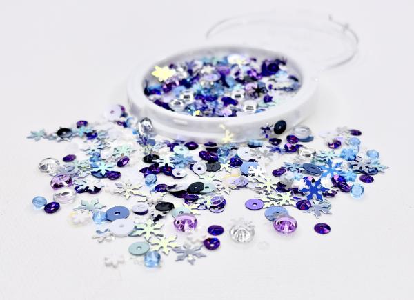 Picket Fence Studios Purple Snow  Sequin Mix - Streuteile 