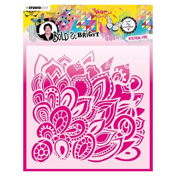 Studio Light - Schablone -  Bold - Bright mask stencil Mystical fire