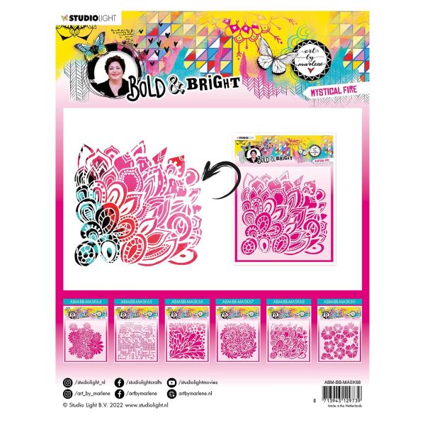 Studio Light - Schablone -  Bold - Bright mask stencil Mystical fire