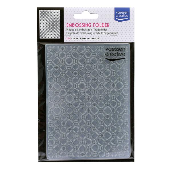 Vaessen Creative - Embossingfolder "überschneidende Kreise" - Prägefolder