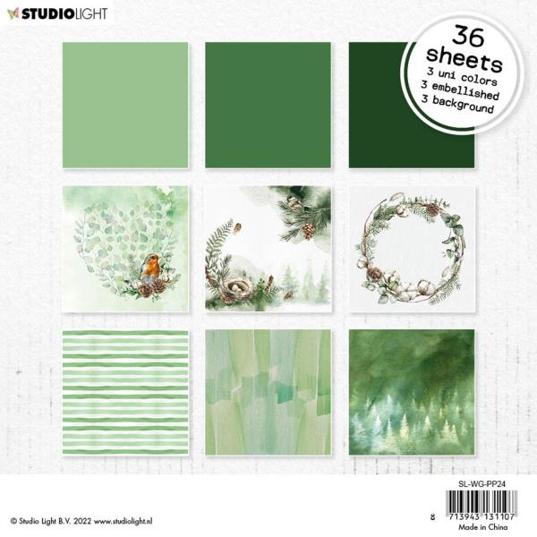 Studio Light - Designpapier  - Winter garden paper pad Greens
