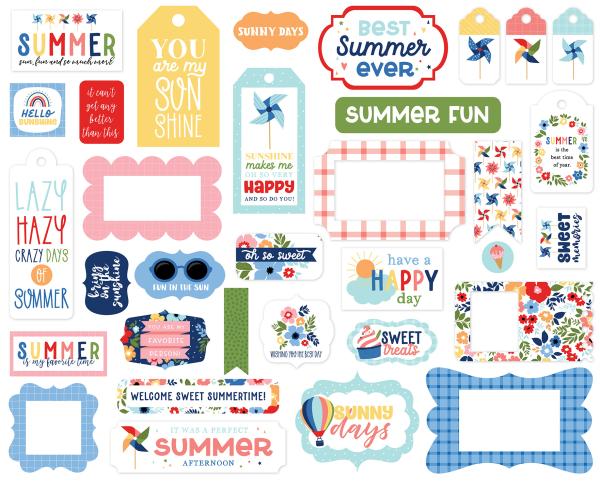 Echo Park "My Favorite Summer" Ephemera Frames & Tags