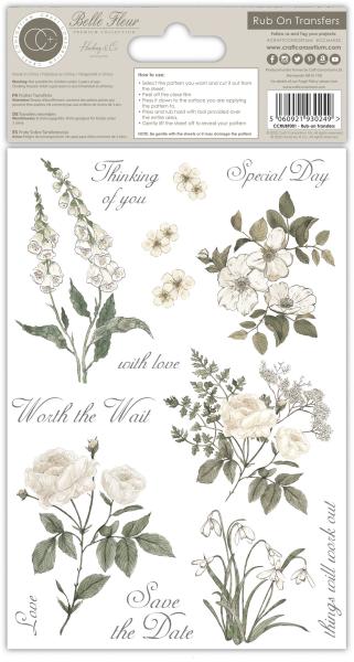 Craft Consortium Belle Fleur Rub On Transfers  