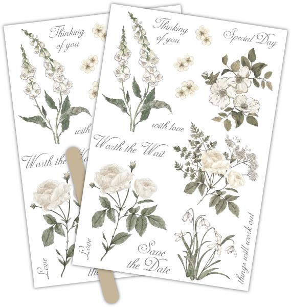 Craft Consortium Belle Fleur Rub On Transfers  