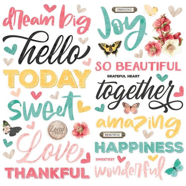 Simple Stories -  Simple Vintage Cottage Fields  - Foam Stickers 