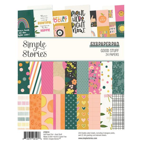 Simple Stories Simple Good Stuff  Paper Pad - Designpapier 6x8 Inch