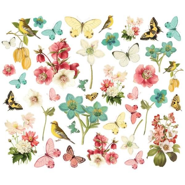  Vintage Cottage Fields Floral   Bits & Pieces -  Stanzteile