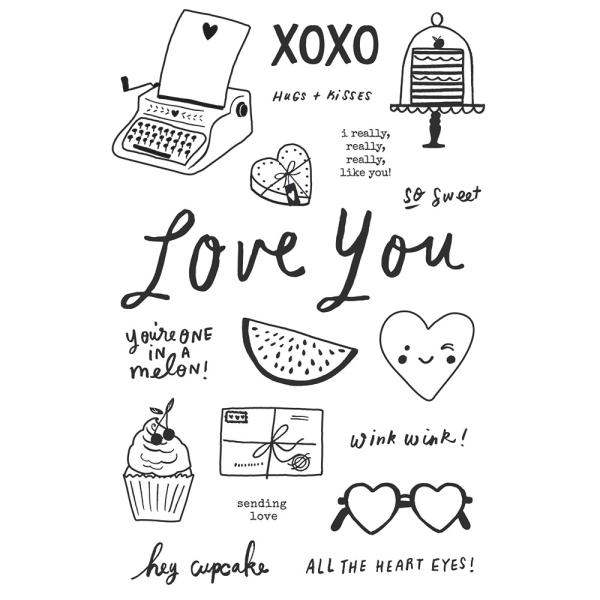 Simple Stories -  Happy Hearts - Clearstamp - Stempel