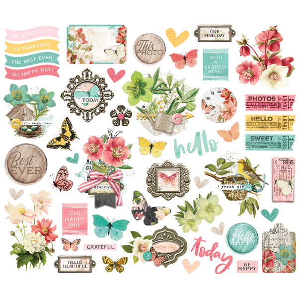  Vintage Cottage Fields   Bits & Pieces -  Stanzteile