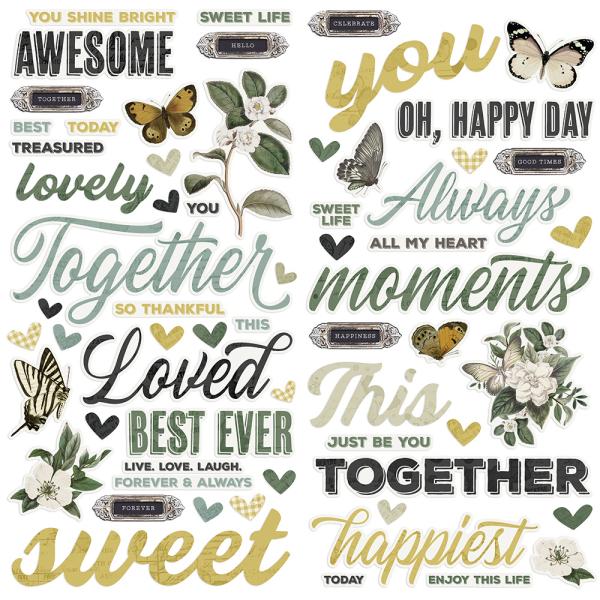 Simple Stories -  Simple Vintage Weathered Garden  - Foam Stickers 