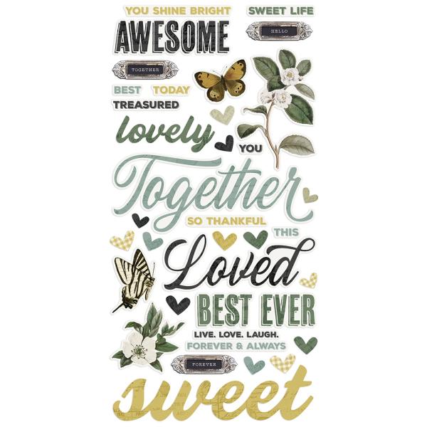 Simple Stories -  Simple Vintage Weathered Garden  - Foam Stickers 