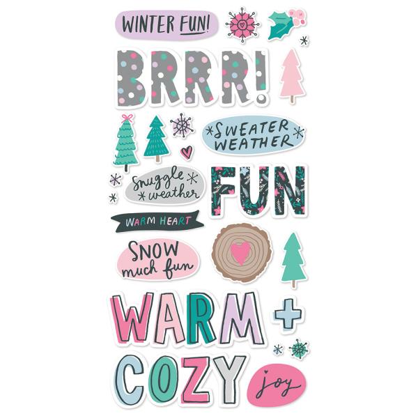 Simple Stories -  Feelin' Frosty  - Foam Stickers 