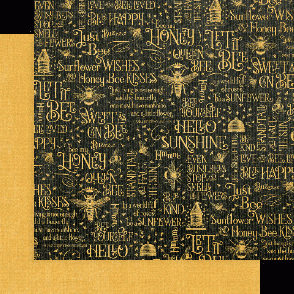 Graphic 45 "Let it Bee" 12x12" Patterns & Solid Pad