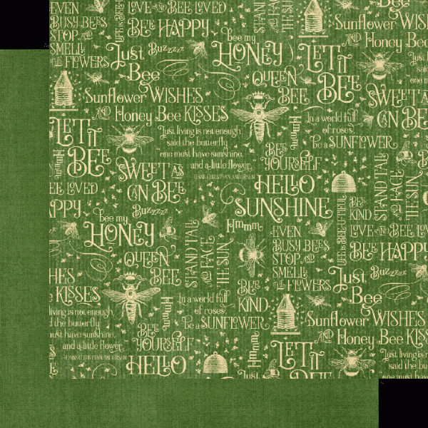 Graphic 45 "Let it Bee" 12x12" Patterns & Solid Pad