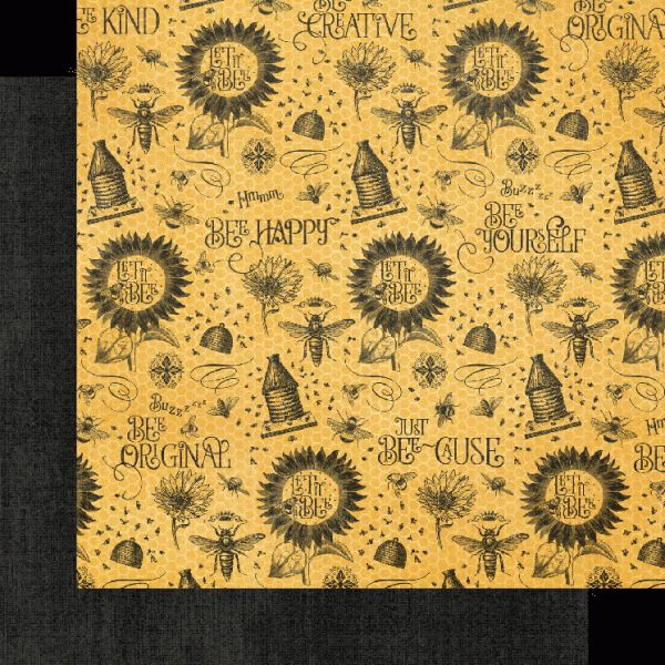 Graphic 45 "Let it Bee" 12x12" Patterns & Solid Pad