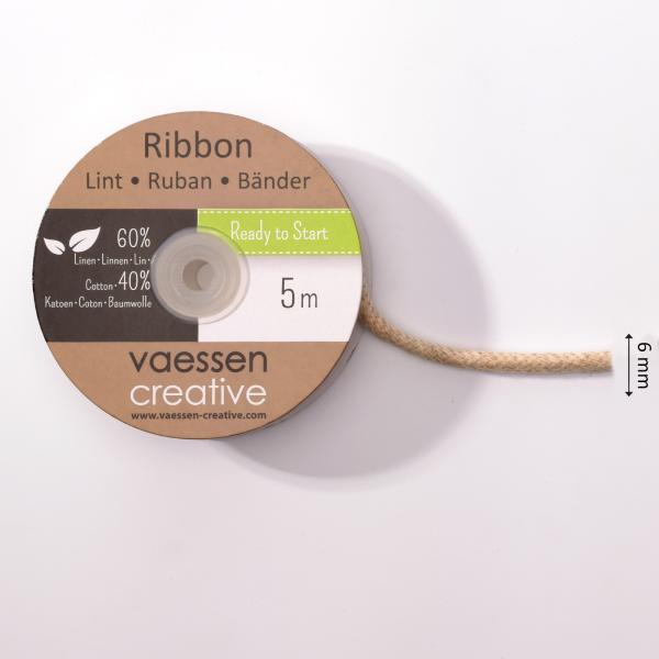 Vaessen Naturband " Cotton Line Cord 5mx6mm" 