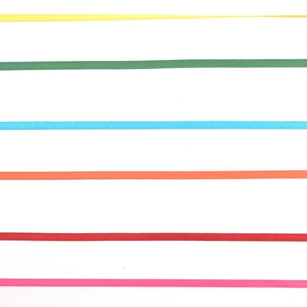 Vaessen Creative - Satinband Set " Sommer" 3mm 6 Farbe je 2m