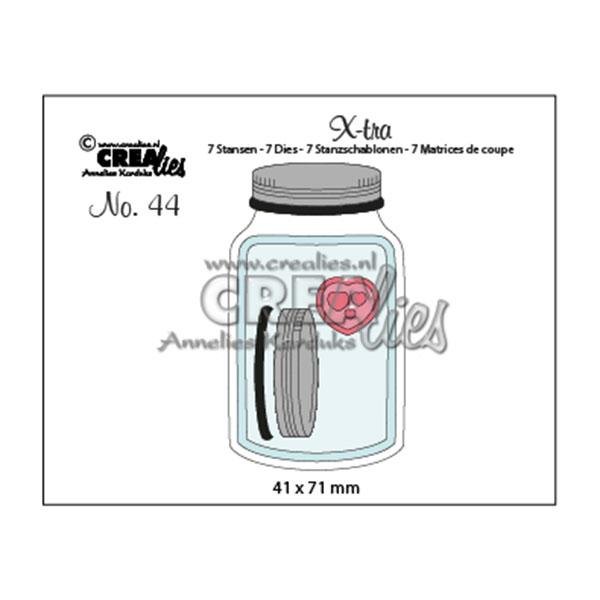Crealies - X-tra Stanzschablone Glas mit Deckel 