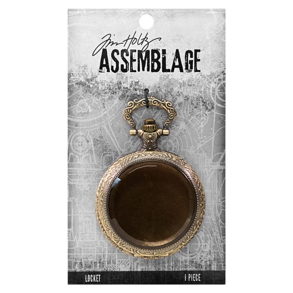 Tim Holtz - Idea Ology " Assemblage Locket Pocket Watch" - Medaillon in Form einer Taschenuhr