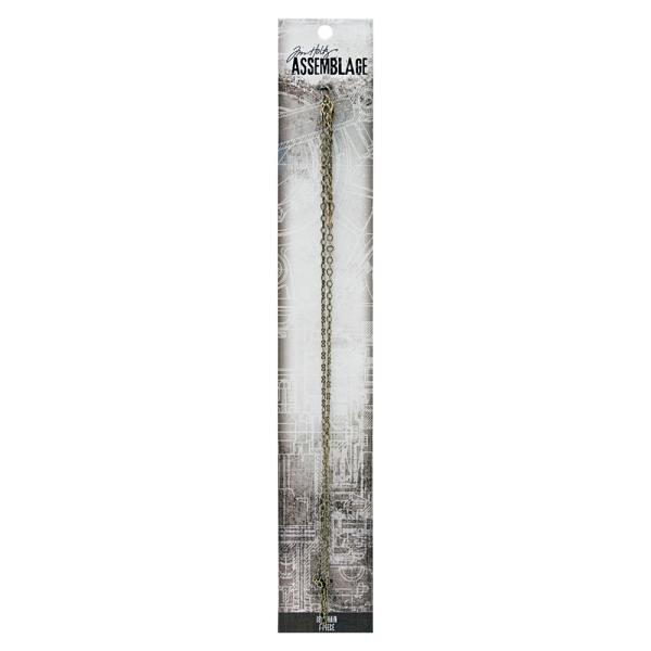 Tim Holtz - Idea Ology " Assemblage Chain 18 Inch Delicate Link Brass" - Gliederkette 