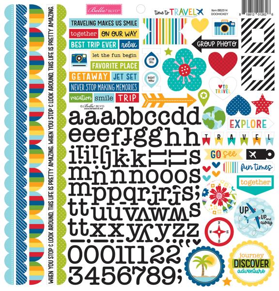 Bella BLVD Time To Travel Doohickey Cardstock Sticker 