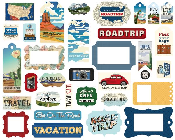 Carta Bella "Road Trip" Frames & Tags